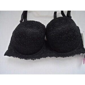 Q-T Intimates Women's 15186 Black Lace Size 34C New!!!!